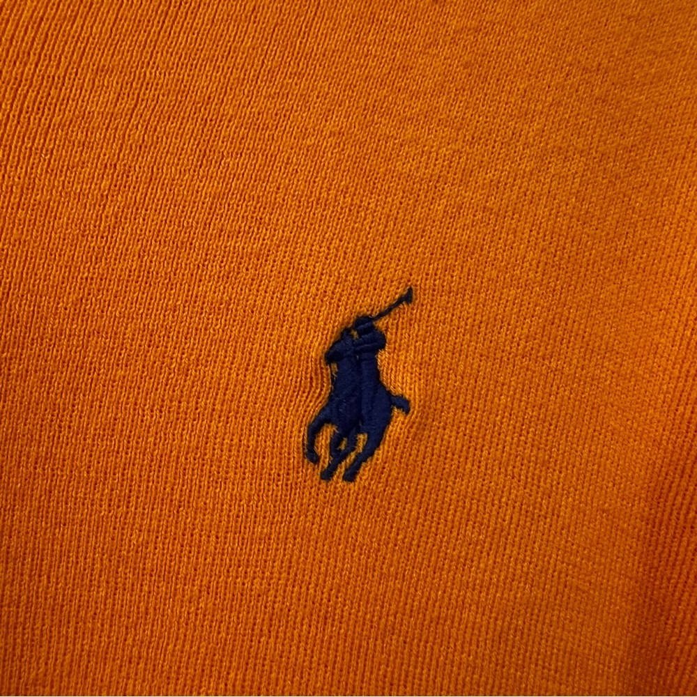 Polo by Ralph Lauren Orange V-Neck Cotton Sweater size large - Picture 5 of 13